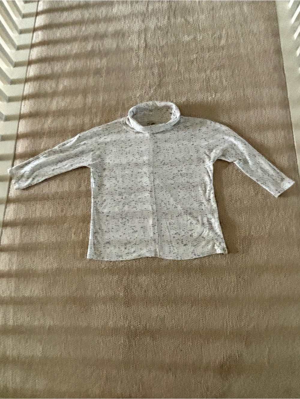 Talbots Light Heather Gray Speckled Turtleneck